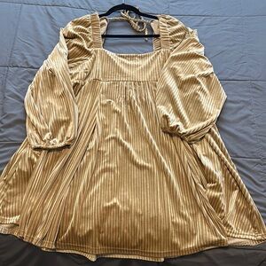 Elegant Gold Mini Dress